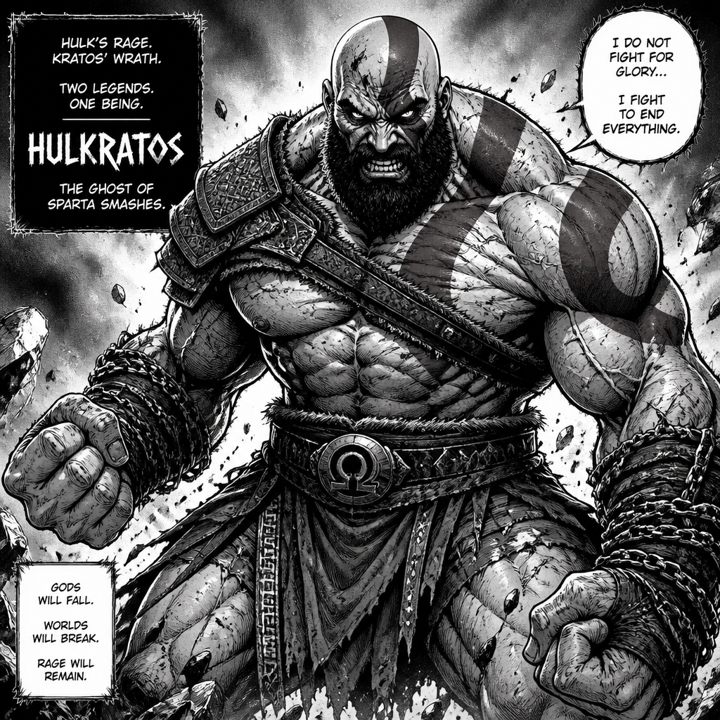 Hulk fused with kratos