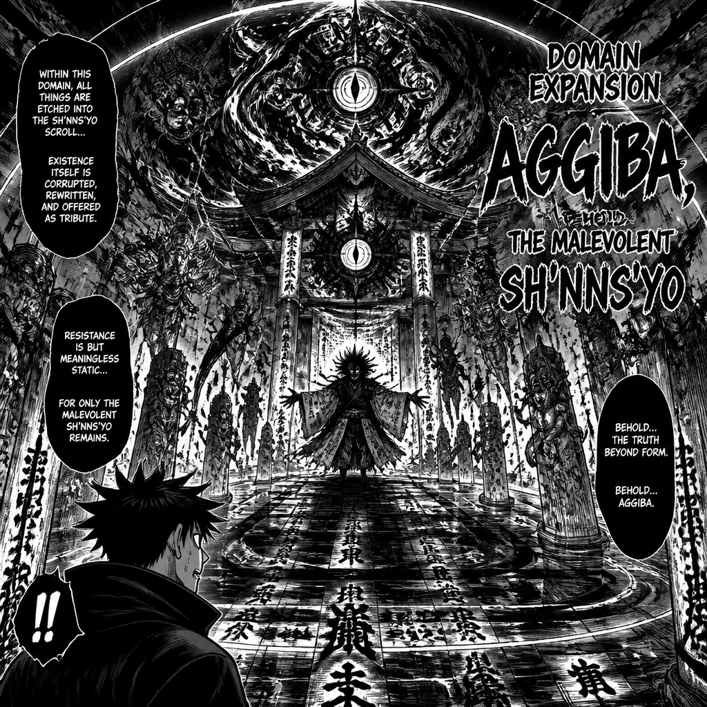 Domain expansion aggiba,the malevolent sh’nns’yo