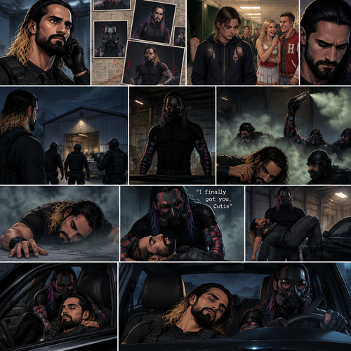 Seth Rollins is a secret agent,For years he was tracking down the nefarious Jeff Hardy…But he escaped every time. Years ago back in high school Seth had a girlfriend,But then she cheated on him and humiliated him In front of the entire school,Ever since then…He’s stopped making room for love in his life in fear he would get heart broken again. One night Seth and a group of agents tracked Jeff down to an abandoned warehouse.they found him…he’s wearing a gas mask. Seth slowly realizes…it was a trap,But before anyone could do anything Jeff threw a can of knock out gas in the air and shot it. Everyone was coughing and slowly losing consciousness,Only Seth tried to fight it,But…He couldn’t fight it anymore,He slowly lost consciousness. All of the agents are unconscious,Jeff slowly walked to the unconscious Seth. He looked down at Seth. “I finally got you,Cutie” Said Jeff. He lifted Seth in his arms and walked to his car,He put him in the passenger seat