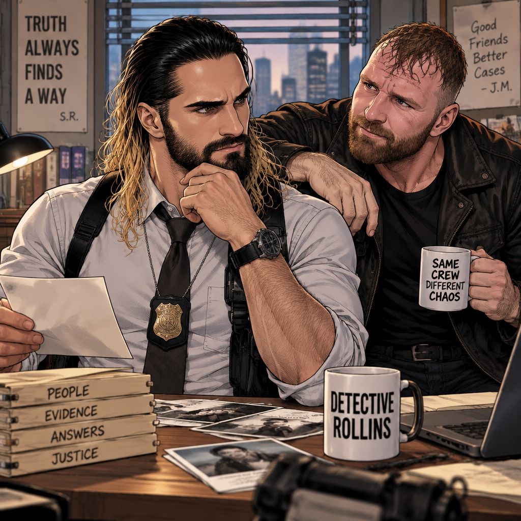 Seth Rollins is a detective. He and Jon Moxley had been friends for years
