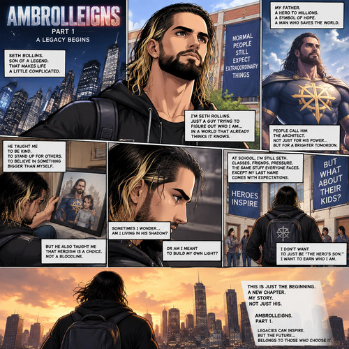 (Part 1 of an Ambrolleigns story) Seth Rollins is the son of a famous superhero