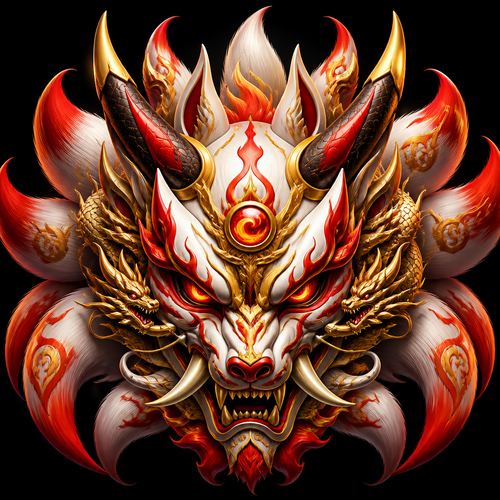 Fuse Oni, loung dragon,9 tail fox into oni style mask that has all the best appearance from Fuse Oni, loung dragon,9 tail fox. Only show final product 