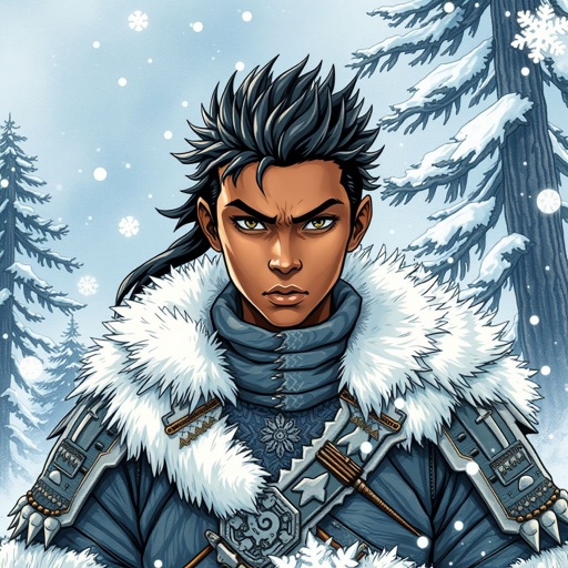 16 year old Black valiant warrior from the snow village