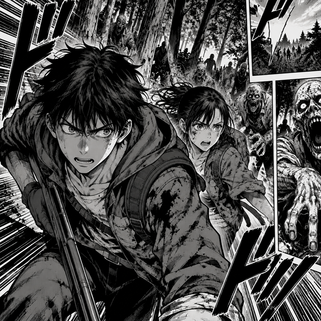We’re in the woods during a zombie apocalypse