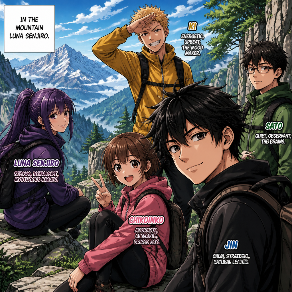 In the mountain Luna senjiro . sole chikoinko and Jin and ki and sato