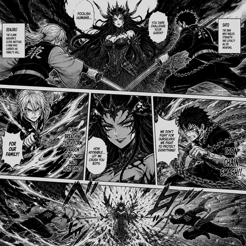  Senjiro and sato fight the Demon queen 