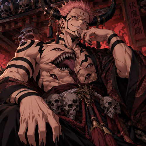 Ryomen Sukuna fused with Dabura Karaba from jujutsu Kaisen