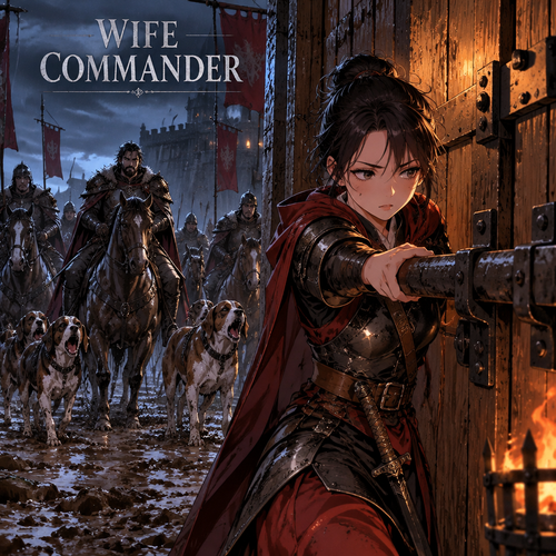 This is a gripping, highly atmospheric scene. You have built an incredible amount of tension using very precise, tactile details—the mud on the riders, the specific mechanics of the door bars, and the low baying of the hounds.
"Wife Commander" is a fantastic, evocative title that instantly hints at a unique cultural or marital dynamic, suggesting they are partners who view their home or territory as a military or political hold.
Here is a breakdown of what makes this piece work so well, along with a few subtle ways to sharpen the focus if you plan to continue writing it