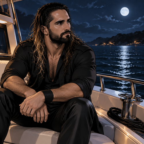 Seth Rollins was alone on a boat at night