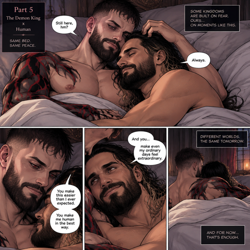 (Part 5 of the Demon King x human story) Finn Bálor (The demon king) and Seth Rollins were still relaxing in bed