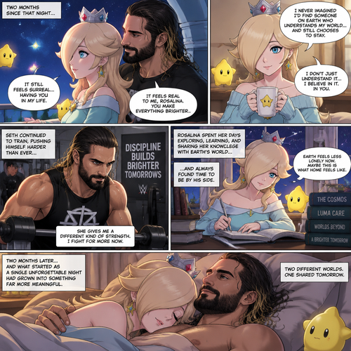 (Part 2 of the Seth Rollins x Princess Rosalina story). It had been two months since that night