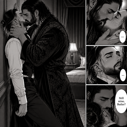 Part 3 of the Vampire x Butler story.Sill in the bedroom of the man of the house (Roman Reigns).He was kissing the Butler (Seth Rollins) against the wall