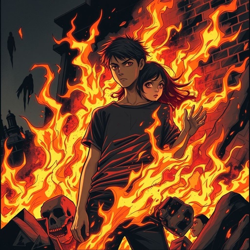 Teenage boy David burns Sarah alive