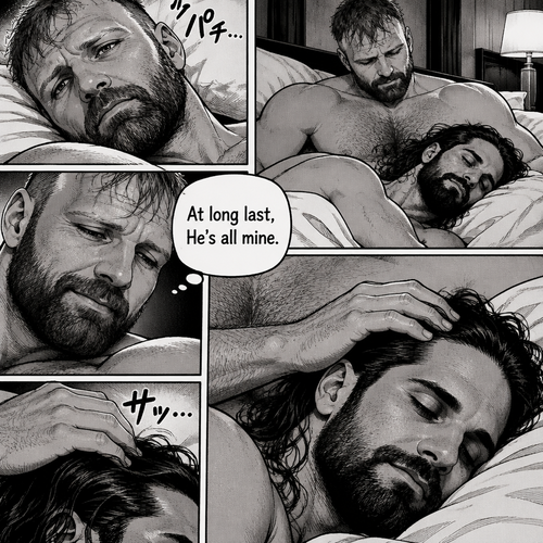 (Part 3). Still in Jon Moxley’s hotel room. Jon Moxley and Seth Rollins were asleep after last night’s activity. Jon slowly woke up,he looked down at Seth who was still asleep. He smiled softly,then he gently stroked Seth’s head. “At long last,He’s all mine” Jon thought to himself