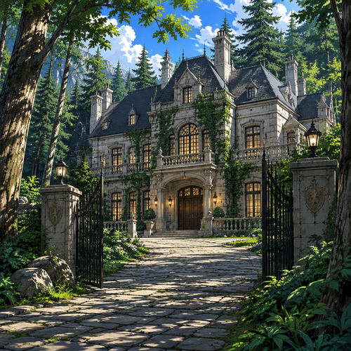 There’s a mansion in the woods
