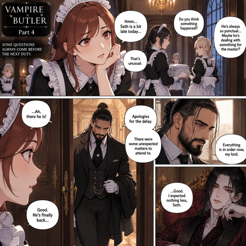 (Part 4 of the Vampire x Butler story). One of the maids was wondering why Seth Rollins (The butler) was a bit late
