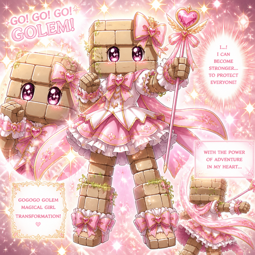 Gogogo golem as magical girl 