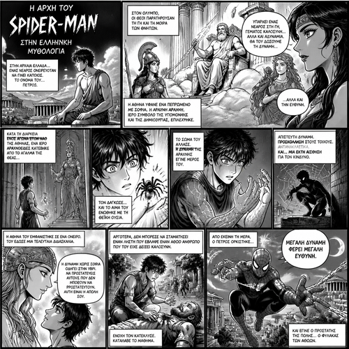 Spider man origin story in greek mythology 