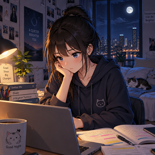 It was late at night