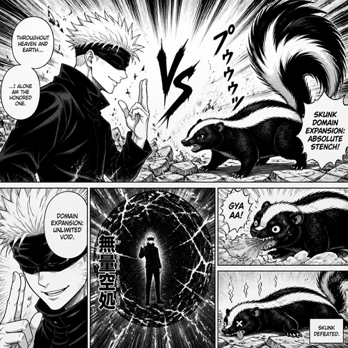 Draw gojo vs skunk