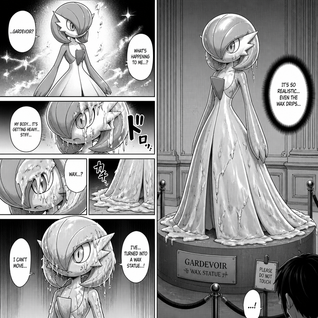 Gardevoir turn into wax statue