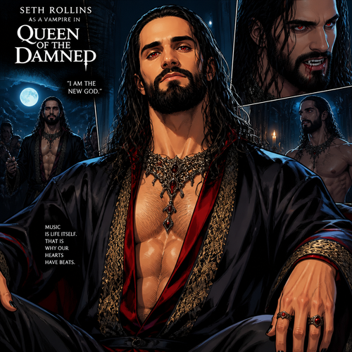 WWE Superstar Seth Rollins as a Vampire in Queen of the Damned (Movie)
