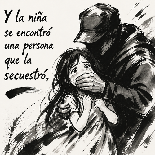 Y la niña se encontró una persona que la secuestró, 