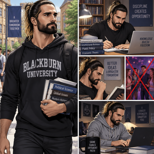 Seth Rollins is a college student.He spends his days studying,He never went college parties