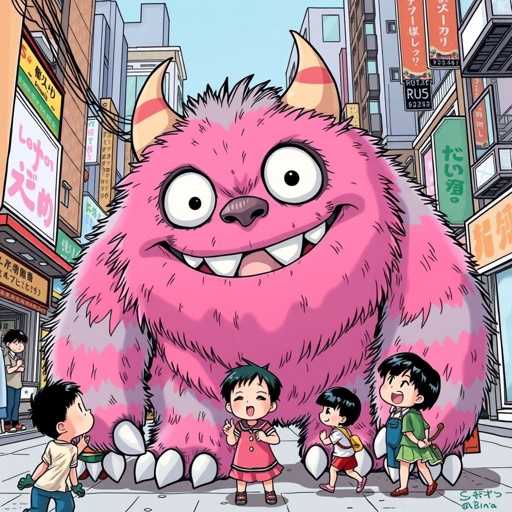 Monster with the word Boy Bina