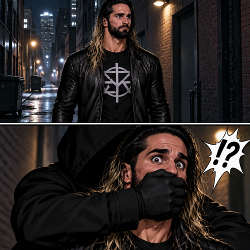 Seth Rollins was walking alone at night….then….someone grabbed him from behind and covered his mouth so he wouldn’t scream