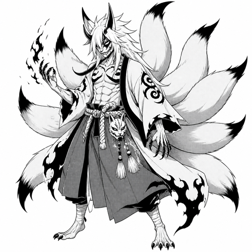 Oni Nine tailed fox humanoid medium  level to draw