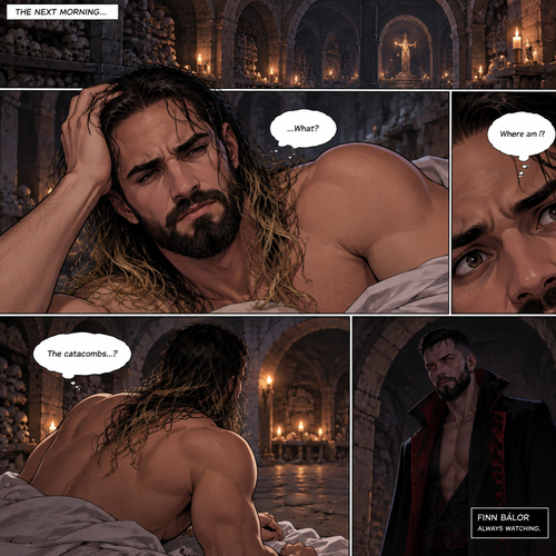 (Vampire Finn Bálor x Reincarnated Seth Rollins Part 3) The next morning,Seth slowly woke up. He was confused as to why he was in the catacombs
