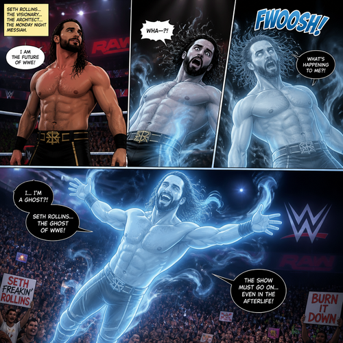 WWE superstar Seth Rollins becomes a ghost