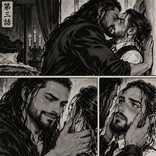 Part 3 of the Vampire x Butler story.Sill in the bedroom of the man of the house (Roman Reigns). He was kissing the Butler (Seth Rollins) against the wall. He smiled at Seth afterwards. Seth was flustered.Roman Gently placed his hand on Seth’s cheek