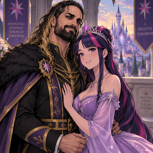 Seth Rollins as princess Twilight Sparkle (As a human)’s consort