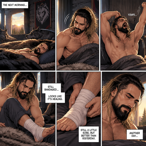 Part 3 of the Werewolf x Human story.Still in the alpha werewolf’s den.The next morning,Seth Rollins woke up,He slowly sat up,Then he yawned and stretched his arms out.He checked his bandaged ankle (Witch he sprained while he tried to run from the alpha werewolf the first time they met btw)