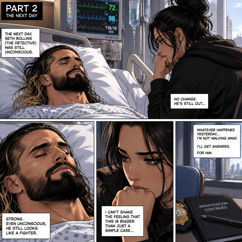 (Part 2 of the Vigilante x detective story). The next day,Seth Rollins (The detective) was still unconscious