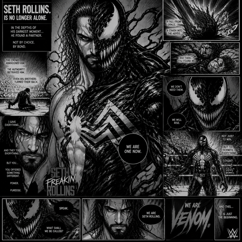 WWE superstar Seth Rollins Becomes Bonded to Venom (Marvel)