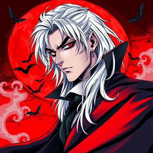 A vampire with a cape