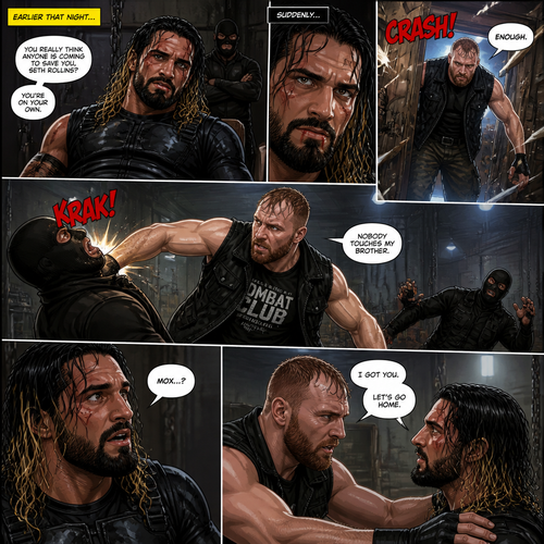 WWE superstar Seth Rollins Getting Rescued by Jon Moxley After He got kidnapped