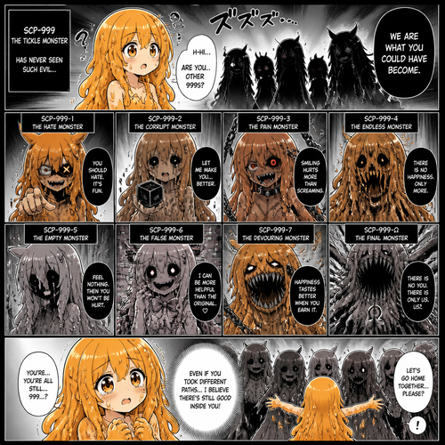 Scp 999 as anime girl meet her every evil variant 