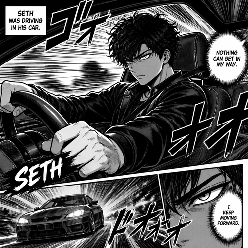 Seth was driving in his car