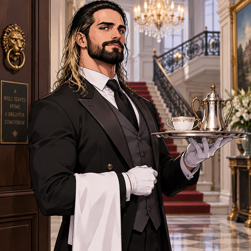 Seth Rollins was working as a butler at a mansion