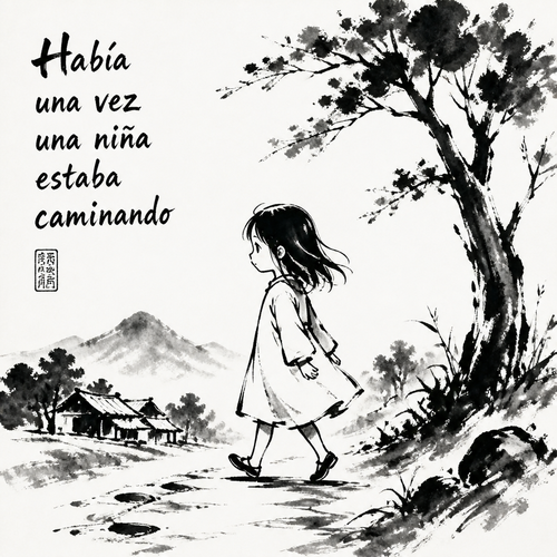 Había una vez una niña estaba caminando
