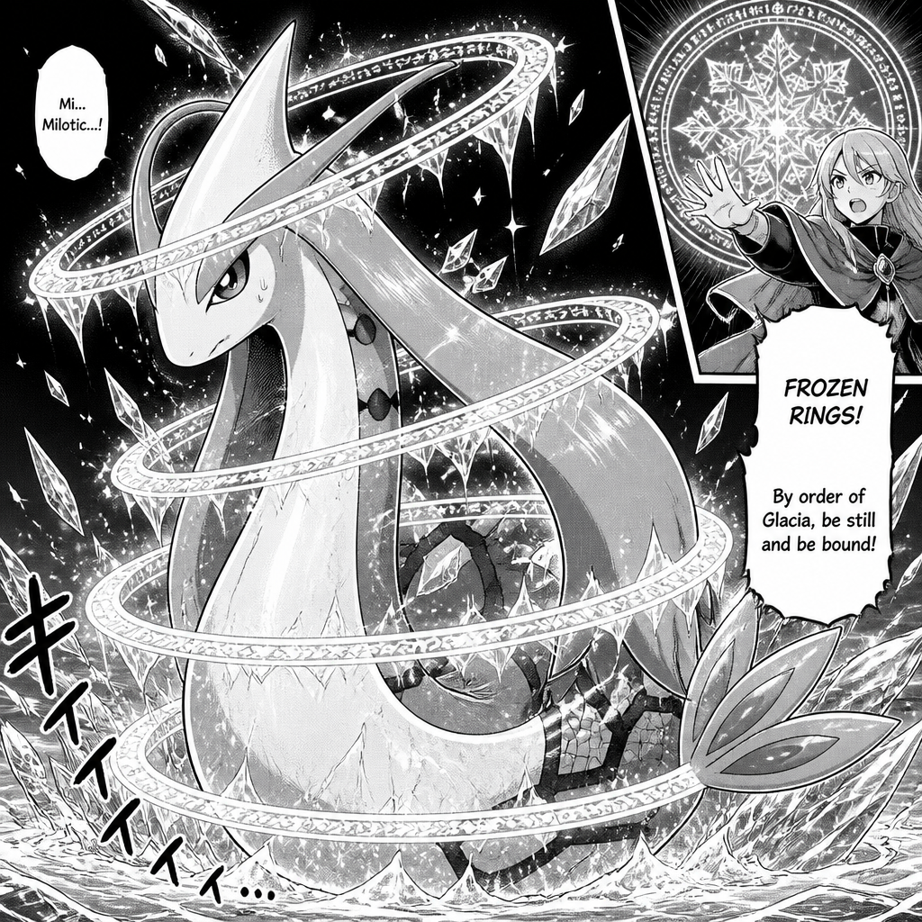 Milotic frozen by magic rings