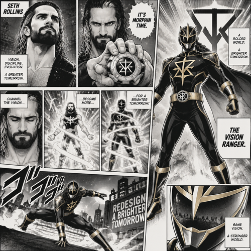 Seth Rollins becoming a power ranger