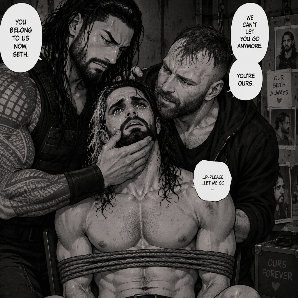Roman Reigns and Jon Moxley are obsessed with Seth Rollins so they kidnapped him. Tears streamed down Seth’s face
