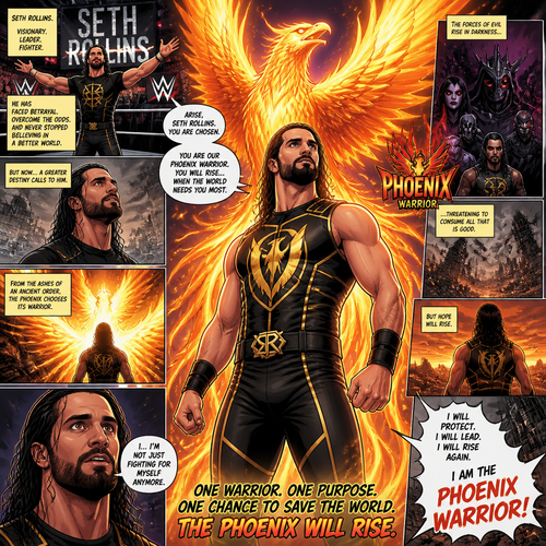 WWE superstar Seth Rollins Being chosen to be A Phoenix warrior to save the world from the forces of evil