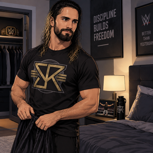 Seth Rollins was in his house about to go to bed