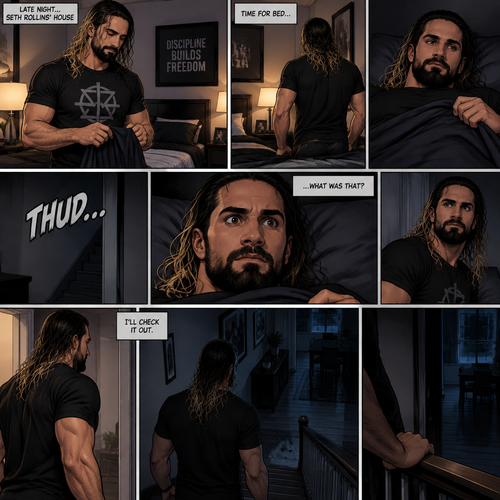 Seth Rollins was in his house about to go to bed…then he heard a noise downstairs